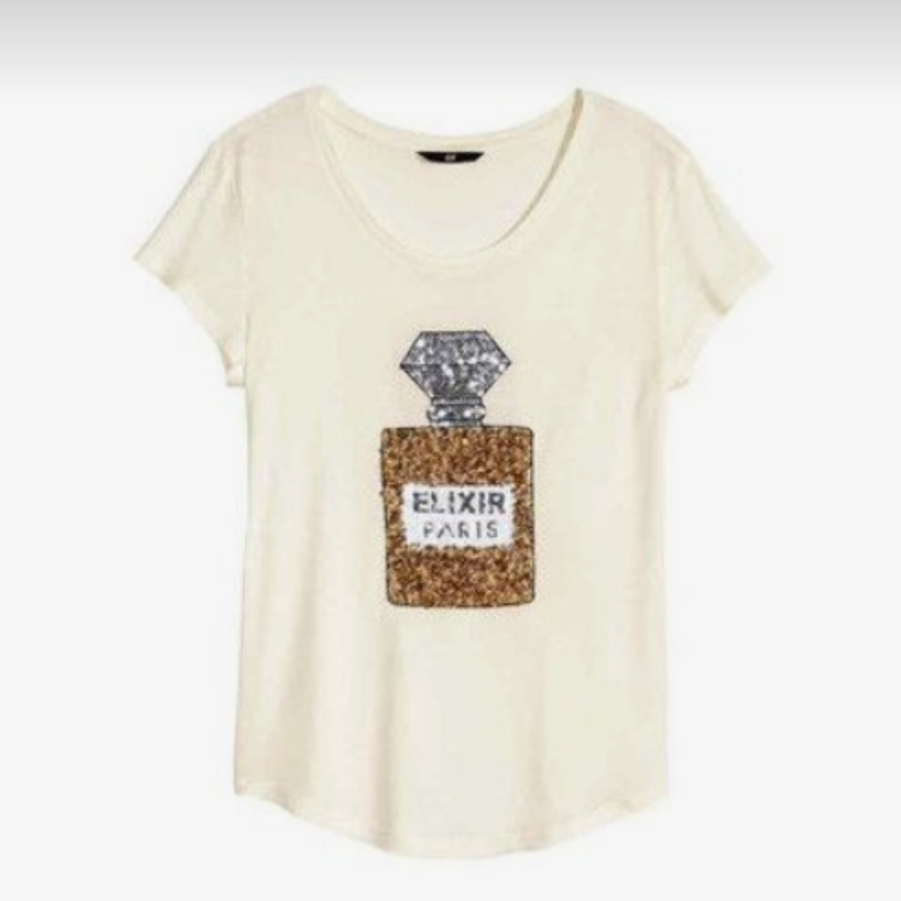 H&M Women's L Off the Shoulder Cold T Shirt